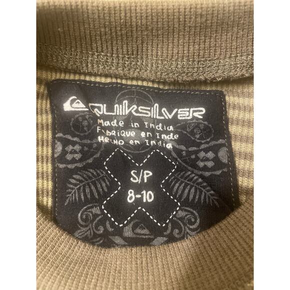 Quicksilver Kids Size Small 8/10 Long Sleeve Striped Shirt Crew Neck Play - Picture 3 of 7
